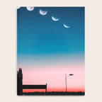Phases of the moon color time-lapse photography - photographic art print Notebook Gallery Image 4
