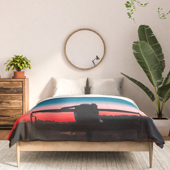 Phases of the moon color time-lapse photography - photographic art print Comforter Gallery Image 3