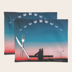Phases of the moon color time-lapse photography - photographic art print Placemat Gallery Image 1