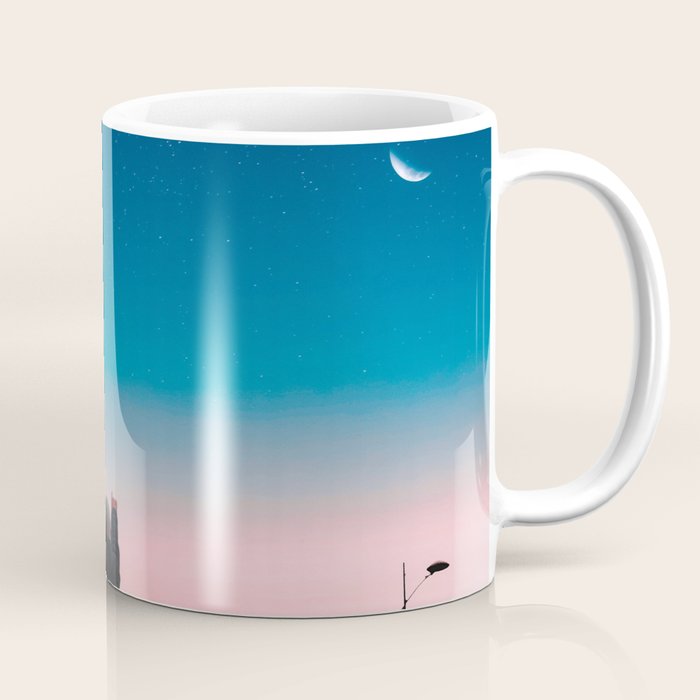 Phases of the moon color time-lapse photography - photographic art print Coffee Mug Gallery Image 1