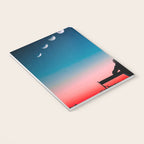 Phases of the moon color time-lapse photography - photographic art print Notebook Gallery Image 3