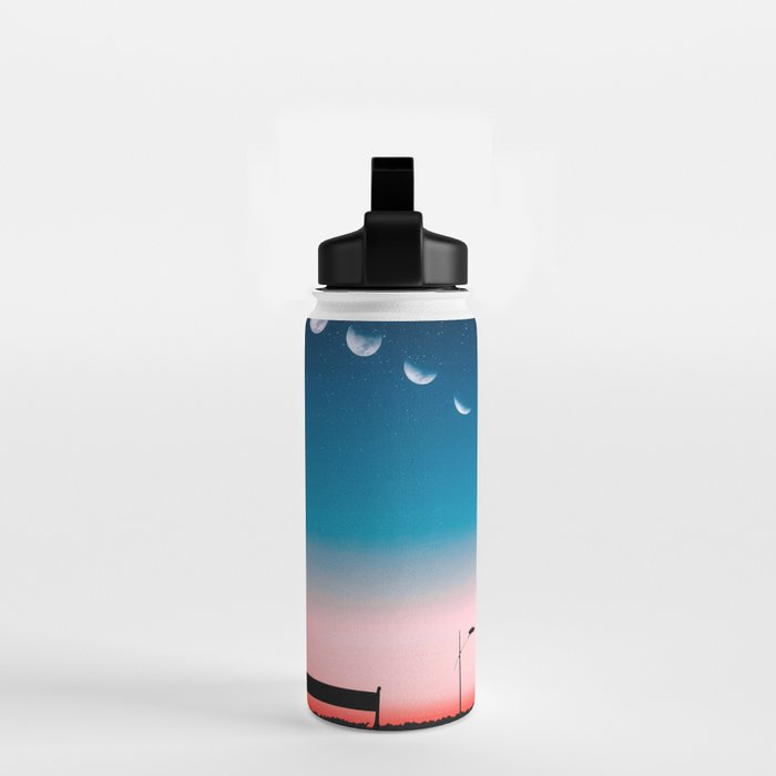 Phases of the moon color time-lapse photography - photographic art print Water Bottle Gallery Image 2