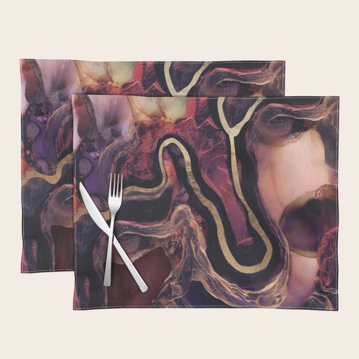 Golden River Abstract Placemat Gallery Image 1