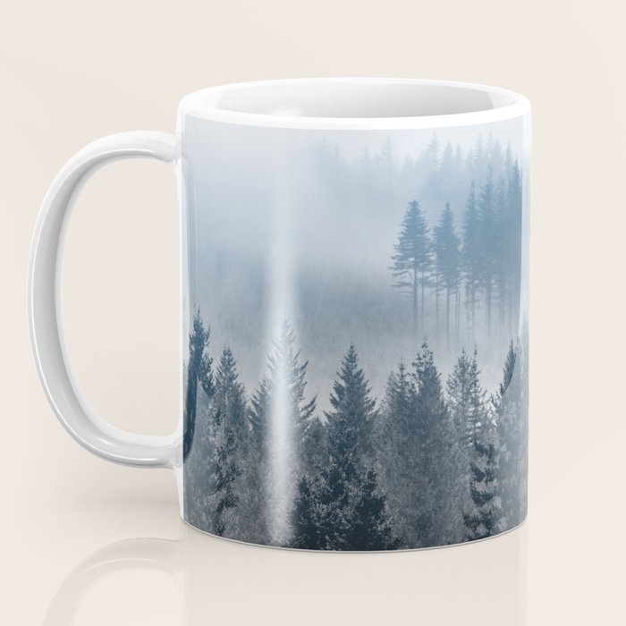 Forest Fog Mountain - Wanderlust Nature Photography Coffee Mug Gallery Image 3