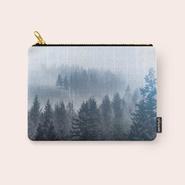 Forest Fog Mountain - Wanderlust Nature Photography Carry All Pouch Gallery Image 1
