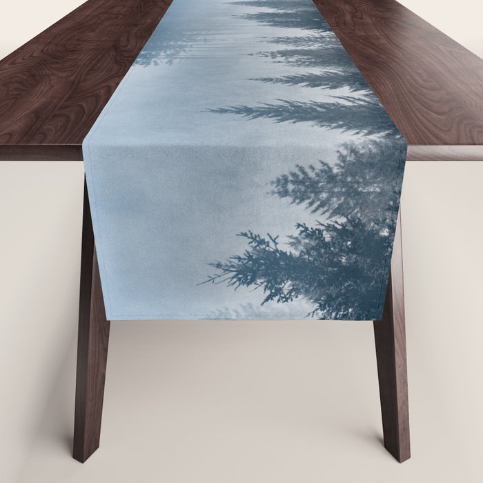 Forest Fog Mountain - Wanderlust Nature Photography Table Runner Gallery Image 1
