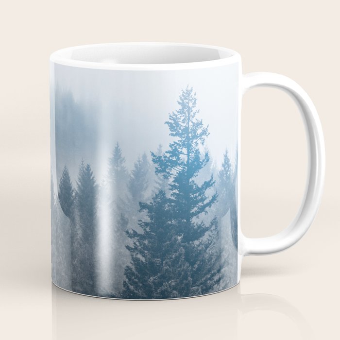 Forest Fog Mountain - Wanderlust Nature Photography Coffee Mug Gallery Image 1