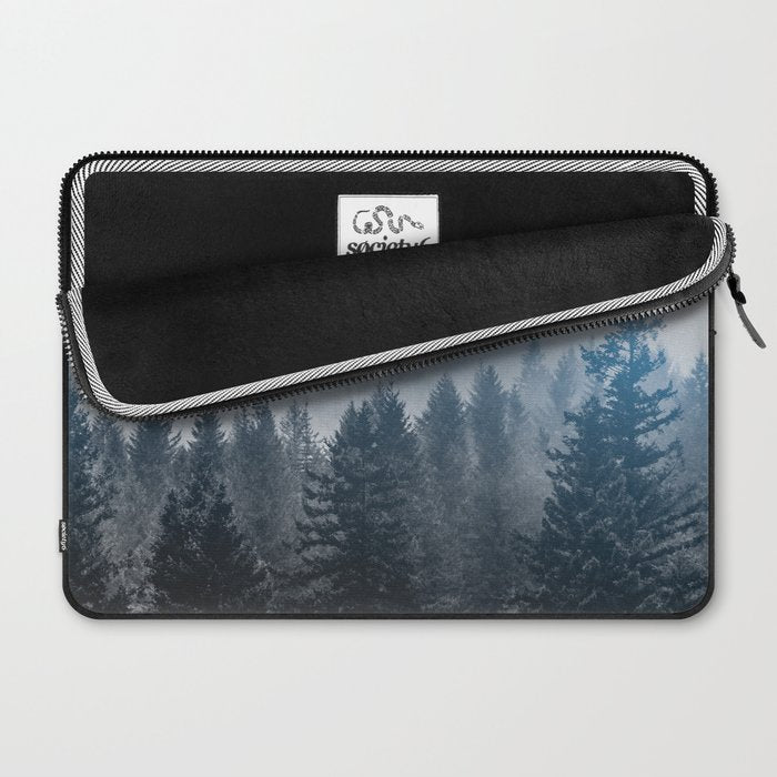 Forest Fog Mountain - Wanderlust Nature Photography Laptop Sleeve Gallery Image 2