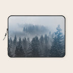 Forest Fog Mountain - Wanderlust Nature Photography Laptop Sleeve Gallery Image 1