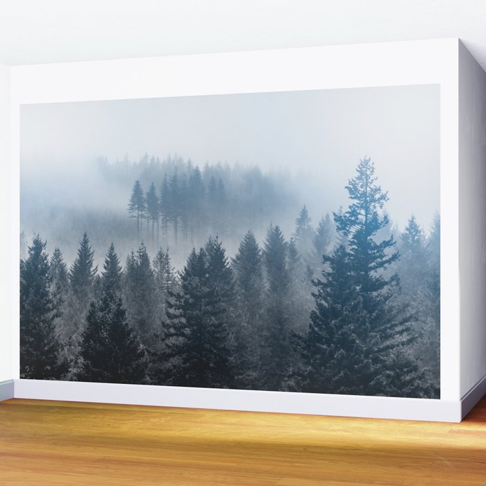 Forest Fog Mountain - Wanderlust Nature Photography Wall Mural Gallery Image 2
