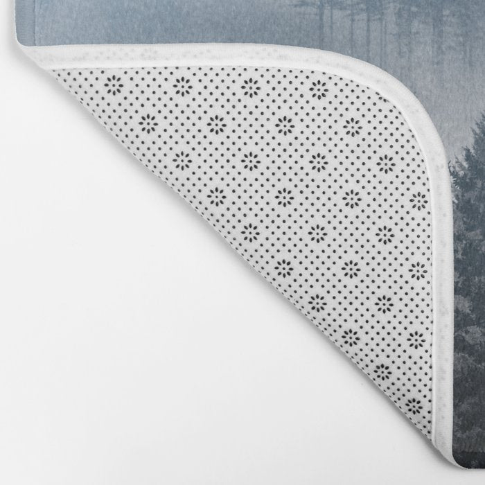 Forest Fog Mountain - Wanderlust Nature Photography Bath Mat Gallery Image 2