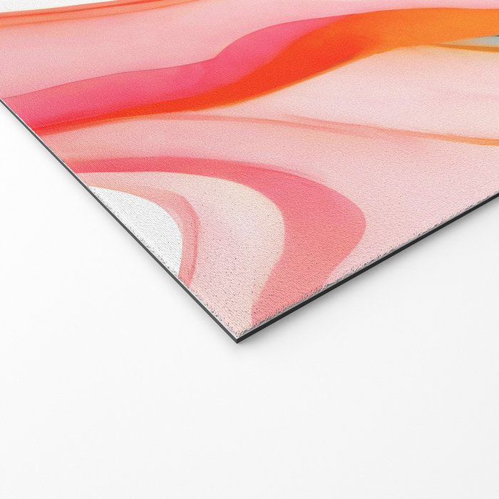 Colorgasmic Marble, Abstract Resin Fluid Painting, Contemporary Eclectic Agate, Bohemian Pink Blue Modern Boho Welcome Mat Gallery Image 2