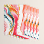 Colorgasmic Marble, Abstract Resin Fluid Painting, Contemporary Eclectic Agate, Bohemian Pink Blue Modern Boho Wrapping Paper Gallery Image 3