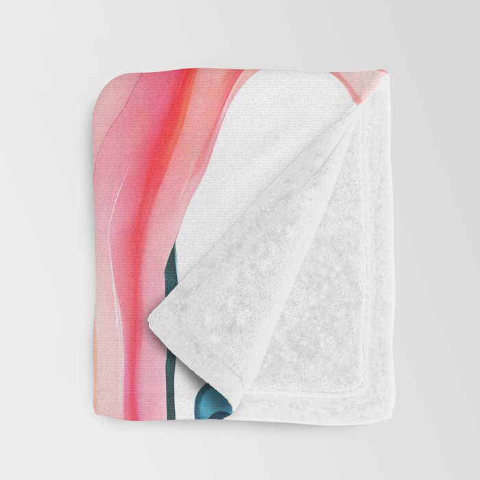 Colorgasmic Marble, Abstract Resin Fluid Painting, Contemporary Eclectic Agate, Bohemian Pink Blue Modern Boho Throw Blanket Gallery Image 3