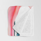 Colorgasmic Marble, Abstract Resin Fluid Painting, Contemporary Eclectic Agate, Bohemian Pink Blue Modern Boho Throw Blanket Gallery Image 3