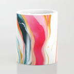 Colorgasmic Marble, Abstract Resin Fluid Painting, Contemporary Eclectic Agate, Bohemian Pink Blue Modern Boho Coffee Mug Gallery Image 4