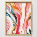 Colorgasmic Marble, Abstract Resin Fluid Painting, Contemporary Eclectic Agate, Bohemian Pink Blue Modern Boho Serving Tray Gallery Image 1