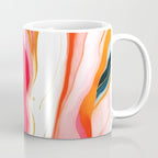 Colorgasmic Marble, Abstract Resin Fluid Painting, Contemporary Eclectic Agate, Bohemian Pink Blue Modern Boho Coffee Mug Gallery Image 1