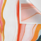 Colorgasmic Marble, Abstract Resin Fluid Painting, Contemporary Eclectic Agate, Bohemian Pink Blue Modern Boho Wall Tapestry Gallery Image 3