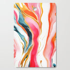 Colorgasmic Marble, Abstract Resin Fluid Painting, Contemporary Eclectic Agate, Bohemian Pink Blue Modern Boho Cutting Board Gallery Image 1