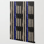 Thin Blue Line Police Flag First Responder USA Hero Wallpaper Gallery Image 2