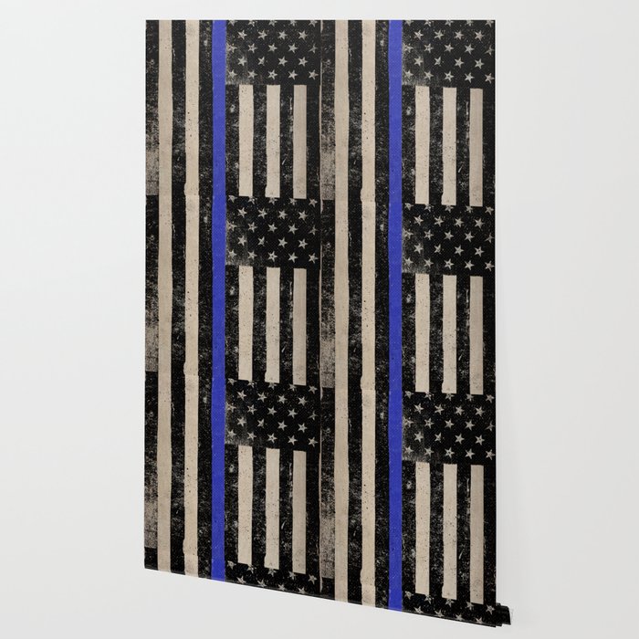 Thin Blue Line Police Flag First Responder USA Hero Wallpaper Gallery Image 2