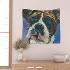 Khloe the Boxer Dog Fine Art Portrait Wall Tapestry Gallery Image 2