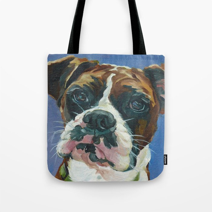 Khloe the Boxer Dog Fine Art Portrait Tote Bag Gallery Image 1