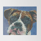 Khloe the Boxer Dog Fine Art Portrait Throw Blanket Gallery Image 2