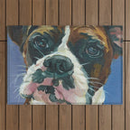 Khloe the Boxer Dog Fine Art Portrait Outdoor Rug Gallery Image 1
