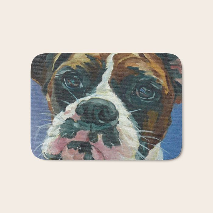 Khloe the Boxer Dog Fine Art Portrait Bath Mat Gallery Image 1