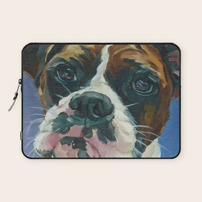 Khloe the Boxer Dog Fine Art Portrait Laptop Sleeve Gallery Image 1