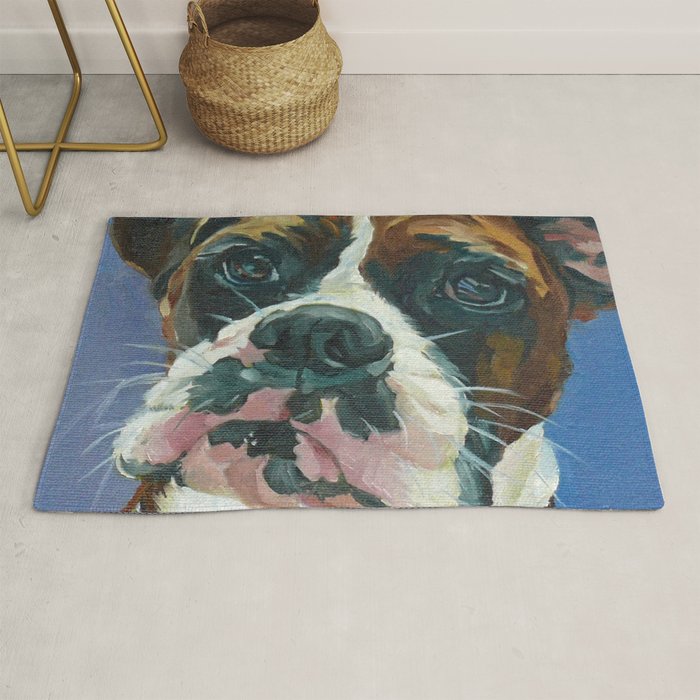 Khloe the Boxer Dog Fine Art Portrait Rug Gallery Image 1