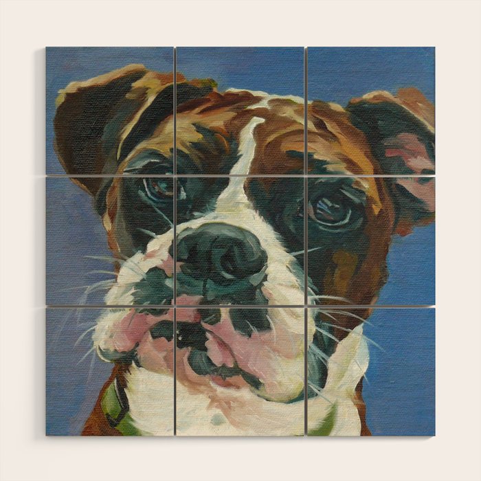 Khloe the Boxer Dog Fine Art Portrait Wood Wall Art Gallery Image 1