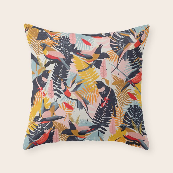 Paradise Birds II. Throw Pillow Gallery Image 6