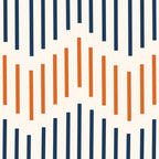 Geometric Arrow Lines 2 in Navy Blue Orange Coffee Mug Gallery Image 2