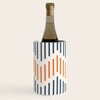 Geometric Arrow Lines 2 in Navy Blue Orange Wine Chiller Gallery Image 3