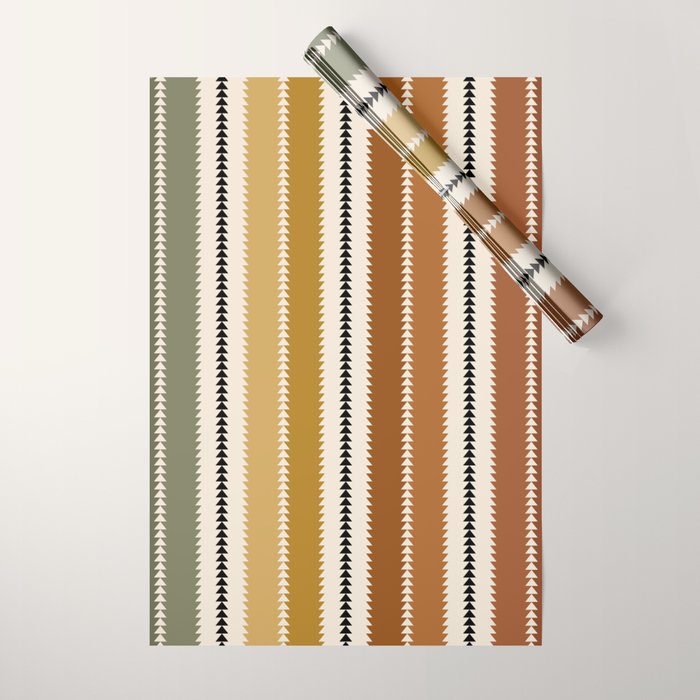 Western Stripes XII Rustic Desert Wrapping Paper Gallery Image 1