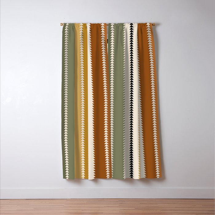 Western Stripes XII Rustic Desert Window Curtain Gallery Image 3