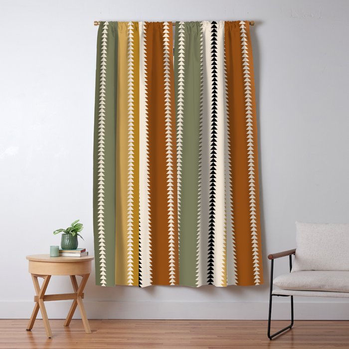 Western Stripes XII Rustic Desert Window Curtain Gallery Image 5