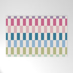 Retro Colorful Stripes Welcome Mat Gallery Image 1