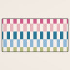 Retro Colorful Stripes Desk Mat Gallery Image 3
