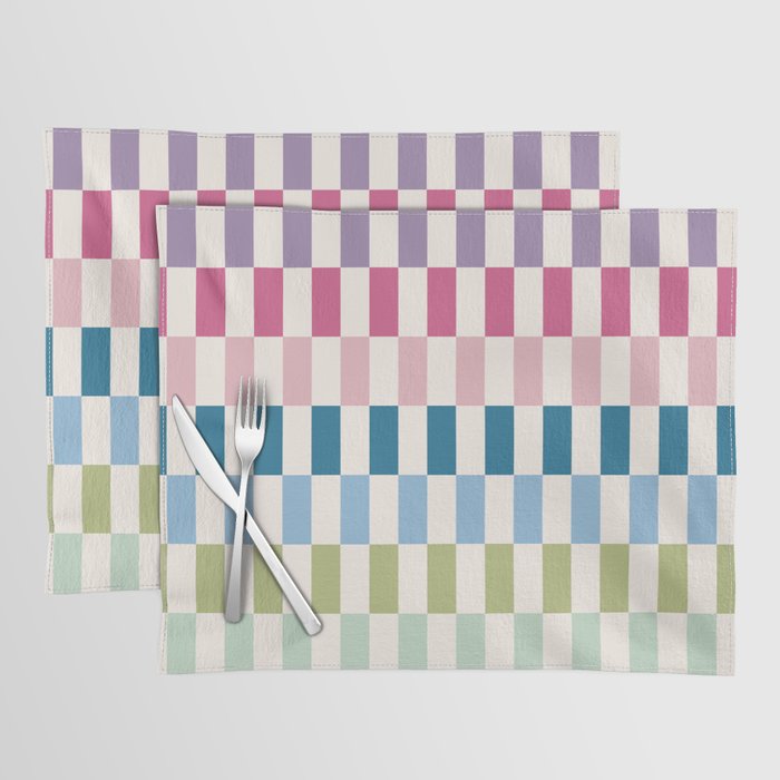 Retro Colorful Stripes Placemat Gallery Image 1