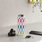 Retro Colorful Stripes Water Bottle Gallery Image 4