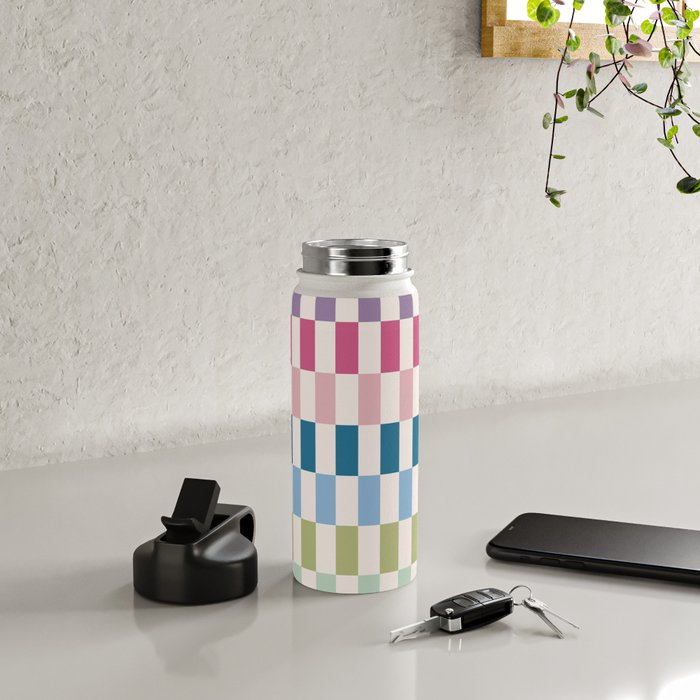 Retro Colorful Stripes Water Bottle Gallery Image 4