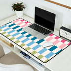 Retro Colorful Stripes Desk Mat Gallery Image 2