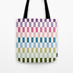 Retro Colorful Stripes Tote Bag Gallery Image 1