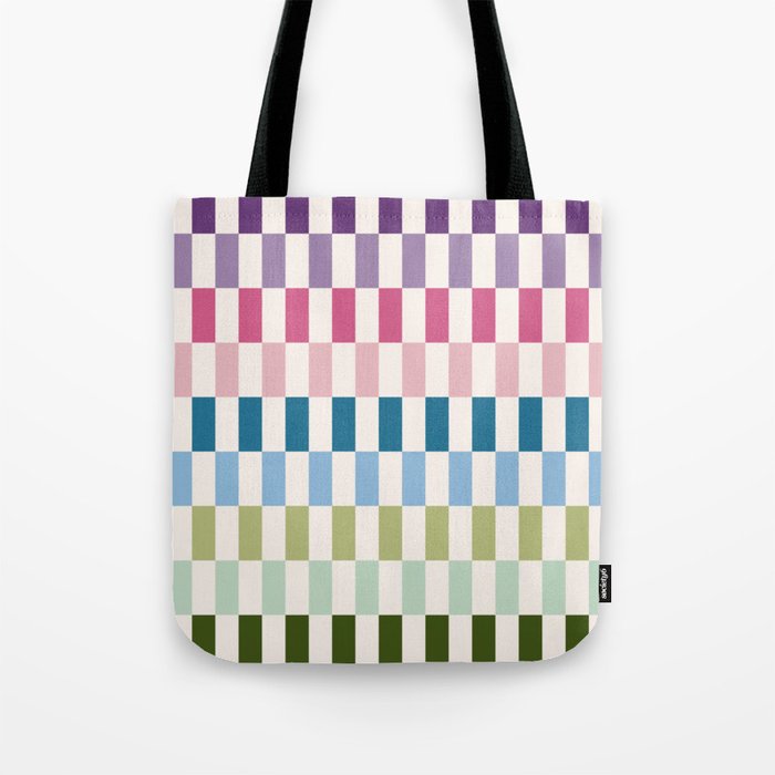 Retro Colorful Stripes Tote Bag Gallery Image 1