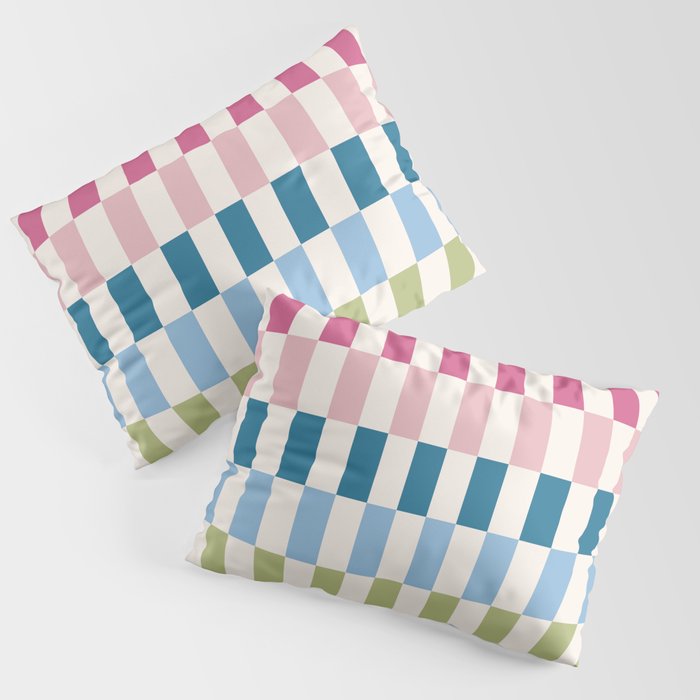 Retro Colorful Stripes Pillow Sham Gallery Image 1