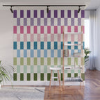 Retro Colorful Stripes Wall Mural Gallery Image 1